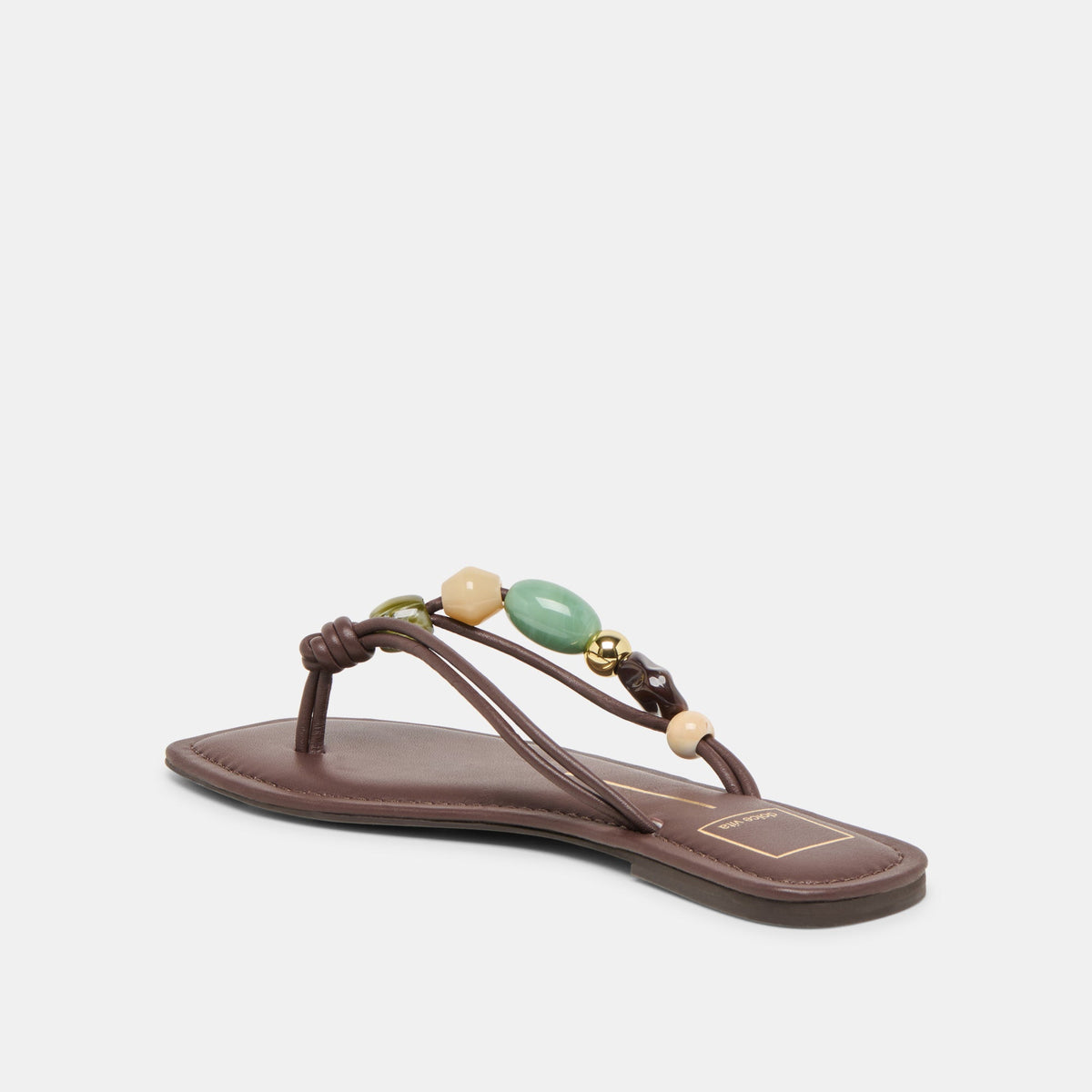 Cely Dk Brown Leather Sandals | Dolce Vita Value