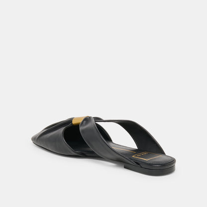 Franey Black Leather Flats | Dolce Vita Exclusive