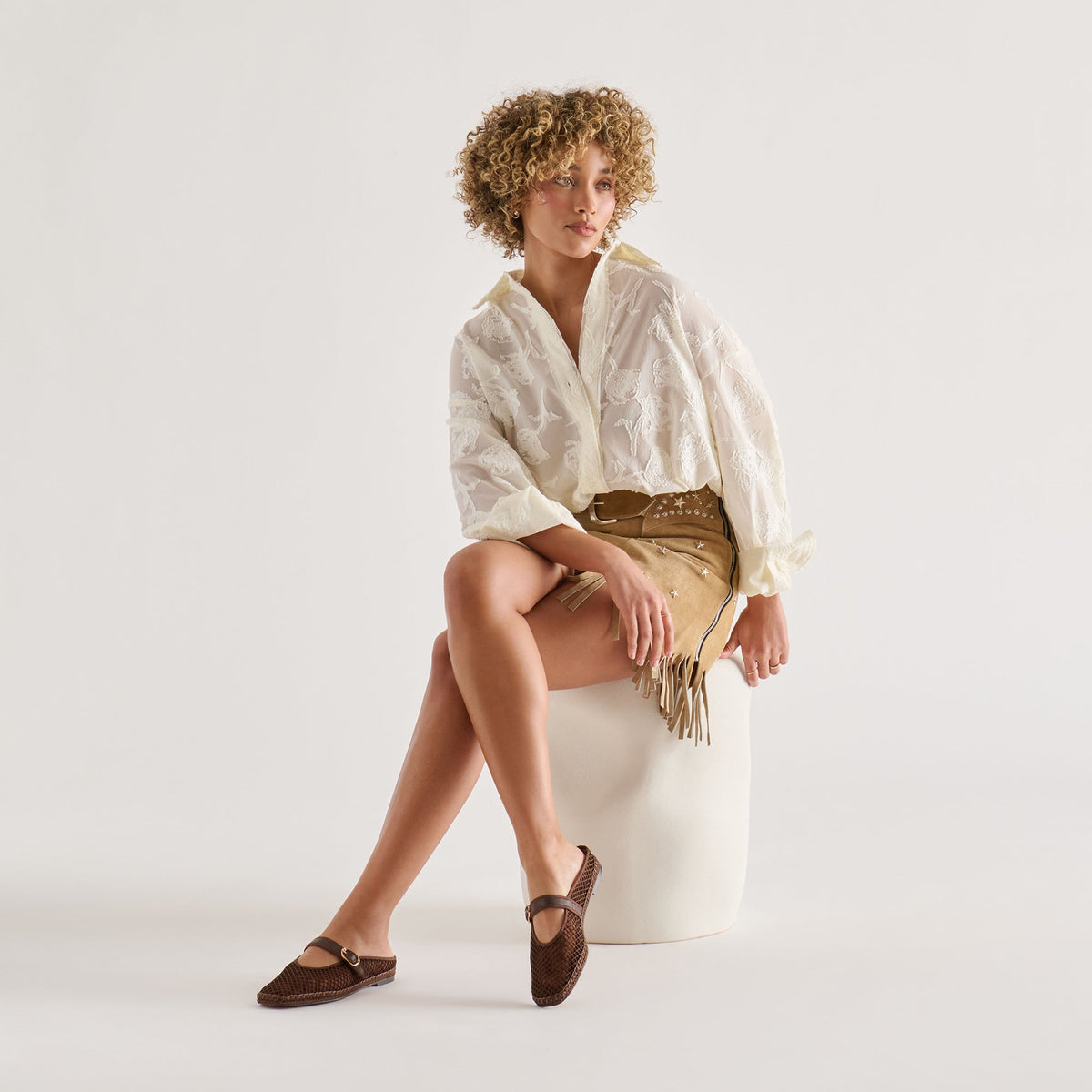 Milie Chocolate Woven Mesh Flats | Dolce Vita Smart Buy