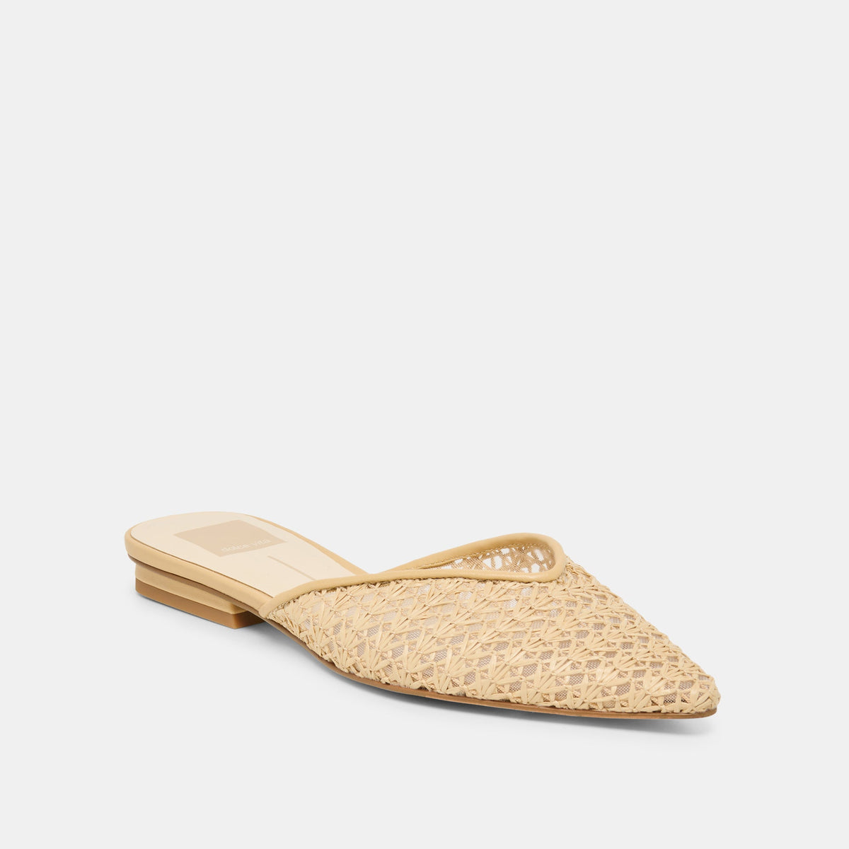 Elm Natural Cross Hatch Raffia Flats | Dolce Vita Value