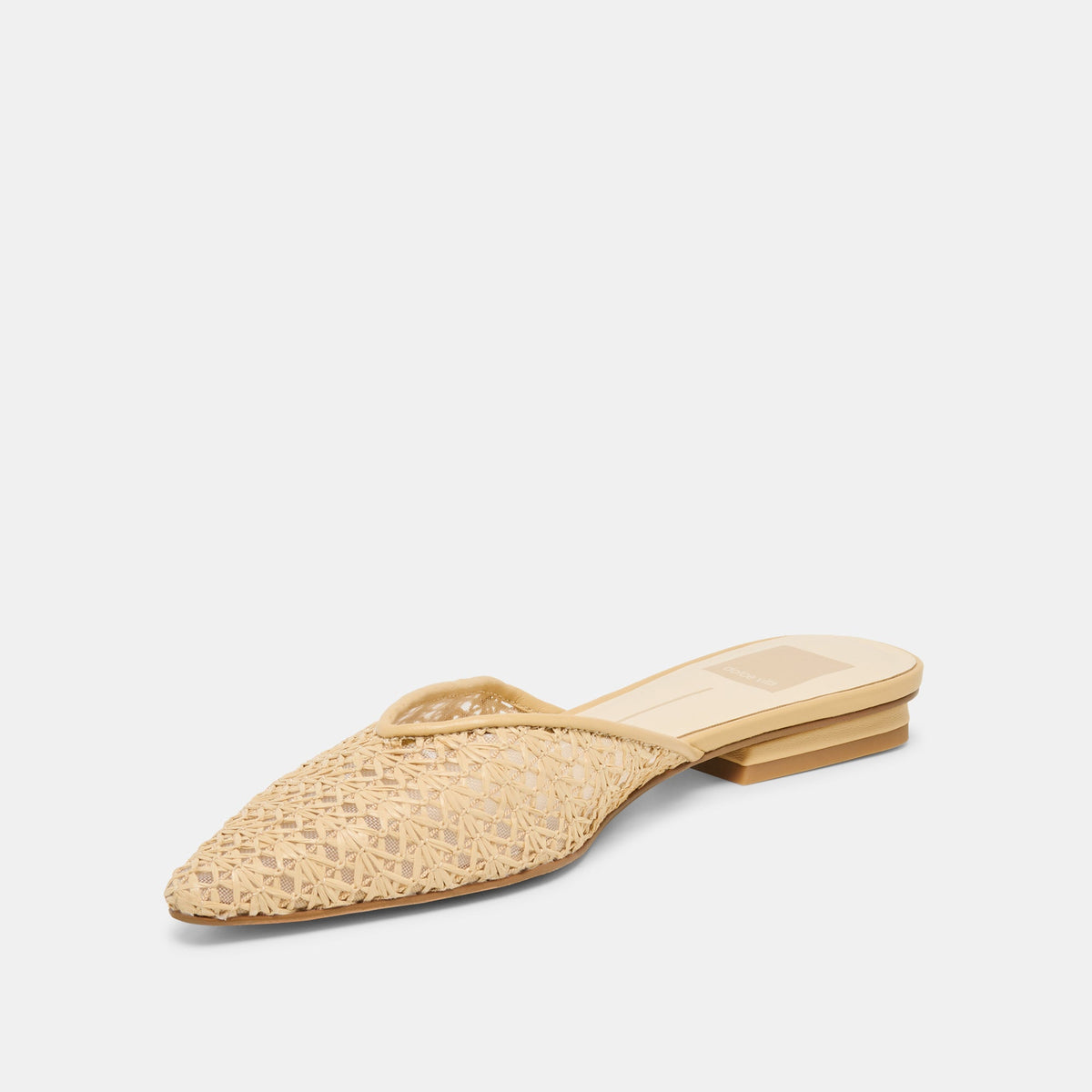 Elm Natural Cross Hatch Raffia Flats | Dolce Vita Value