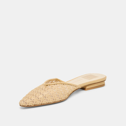 Elm Natural Cross Hatch Raffia Flats | Dolce Vita Value