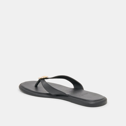 Jaina Black Leather Sandals | Dolce Vita Exclusive