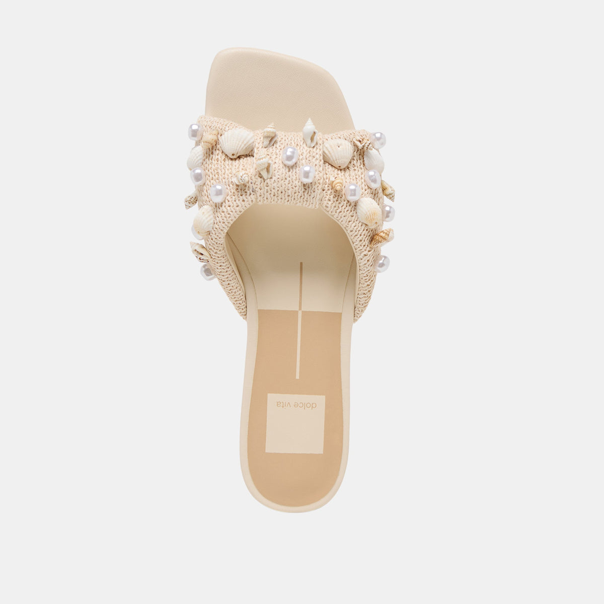 Lizza Oatmeal Beaded Raffia Sandals | Dolce Vita Premium