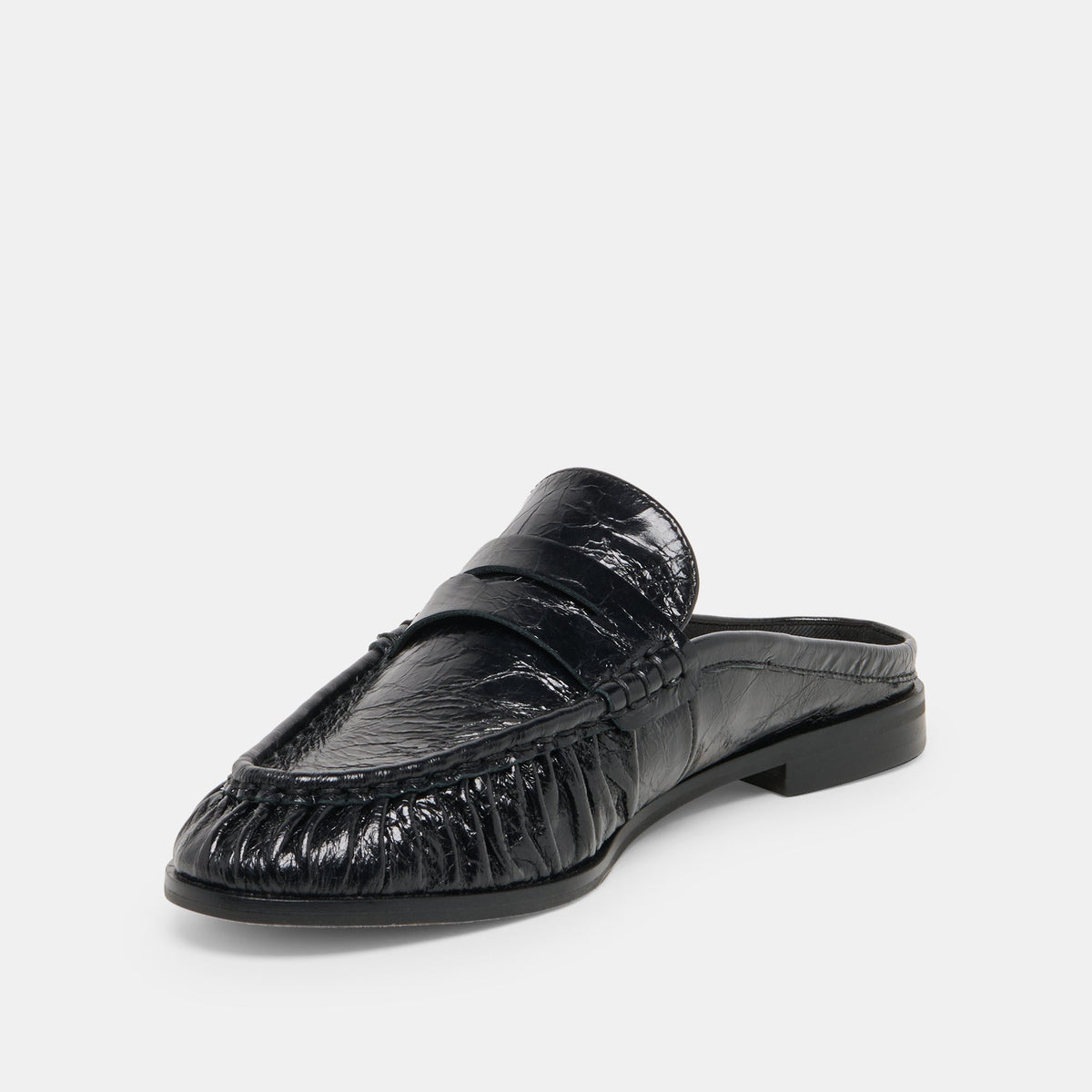 BETZY Midnight Crinkle Patent Closed-Toe Slip-On Loafers | Dolce Vita Discount