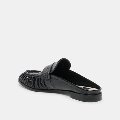 BETZY Midnight Crinkle Patent Closed-Toe Slip-On Loafers | Dolce Vita Discount