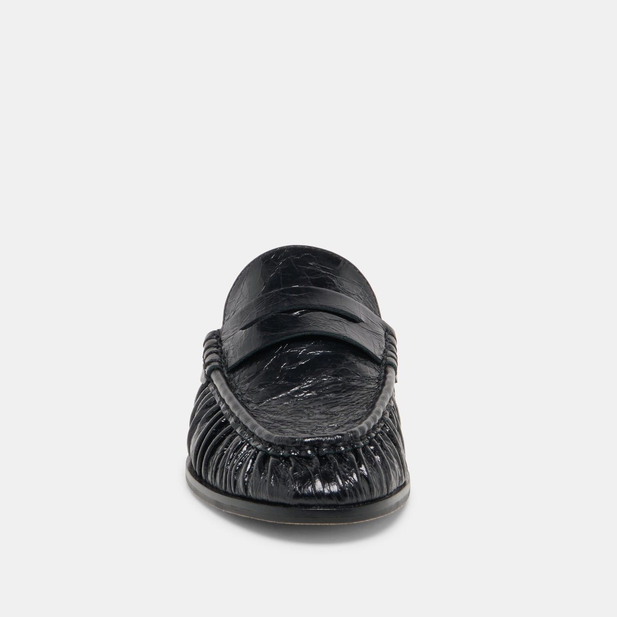 BETZY Midnight Crinkle Patent Closed-Toe Slip-On Loafers | Dolce Vita Discount