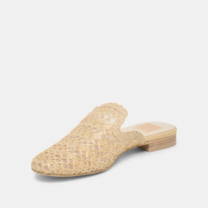 Kirt Lt Natural Cross Hatch Raffia Flats | Dolce Vita Popular