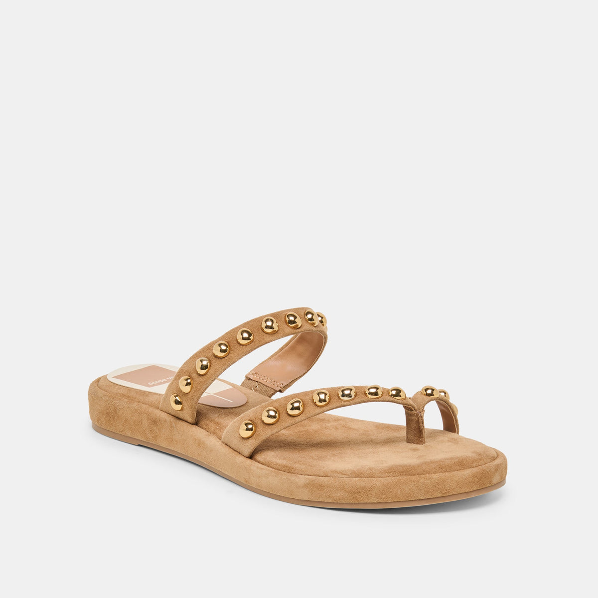 Amary Stud Lt Brown Suede Sandals | Dolce Vita Popular