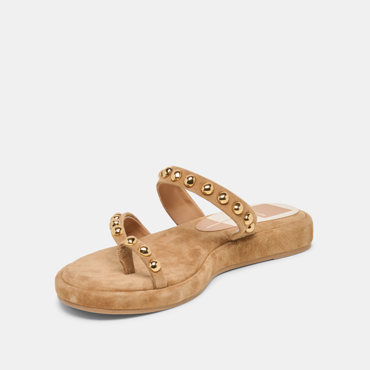Amary Stud Lt Brown Suede Sandals | Dolce Vita Popular