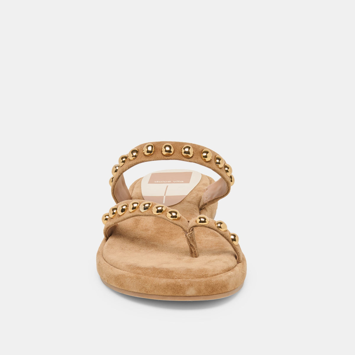 Amary Stud Lt Brown Suede Sandals | Dolce Vita Popular