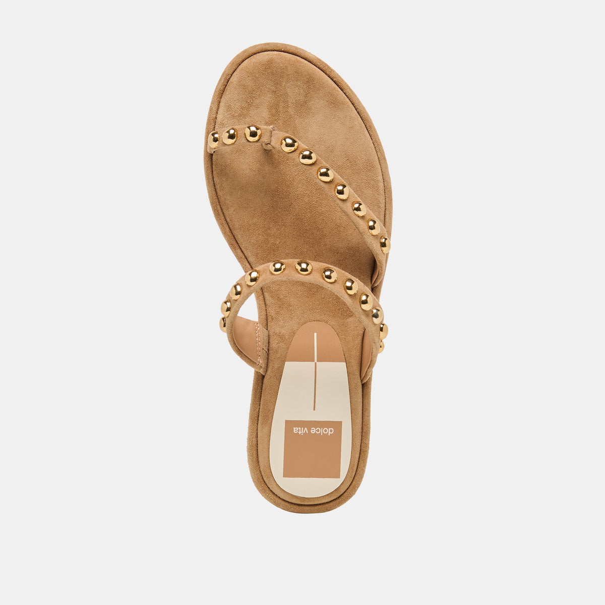 Amary Stud Lt Brown Suede Sandals | Dolce Vita Popular