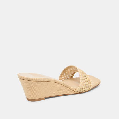 Qaily Lt Natural Raffia Wedges | Dolce Vita Featured