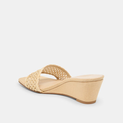 Qaily Lt Natural Raffia Wedges | Dolce Vita Featured