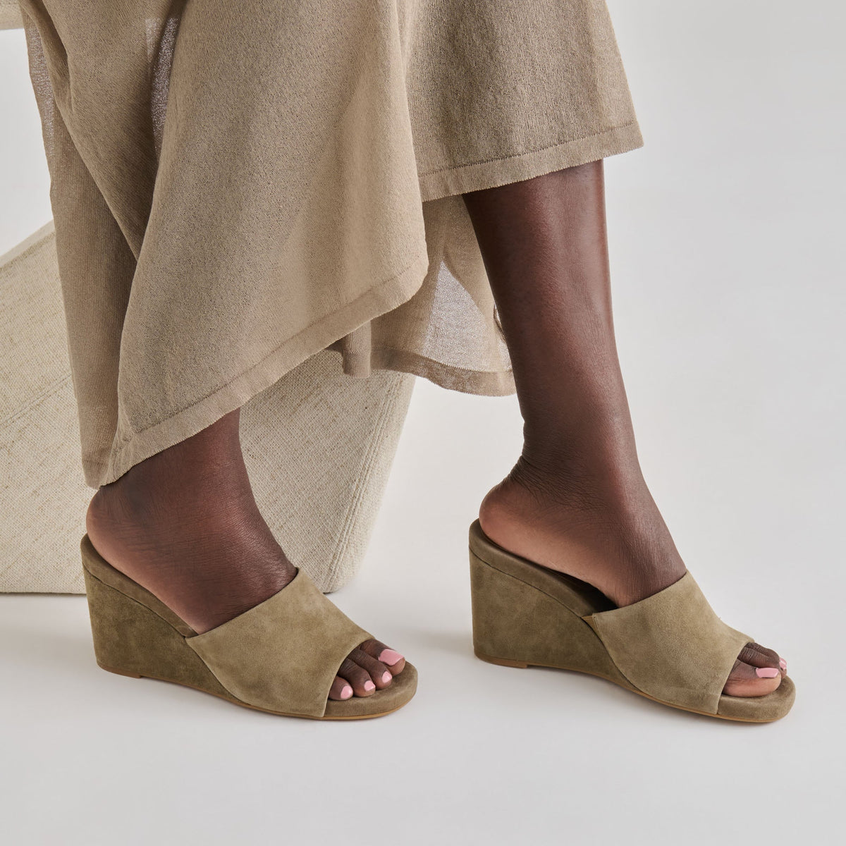 Holta Olive Suede Wedges | Dolce Vita Discount