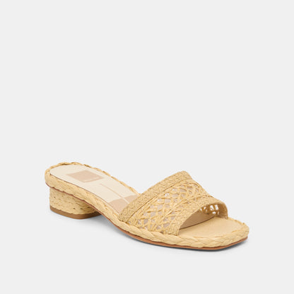 Dixi Wide Lt Natural Cross Hatch Raffia Sandals | Dolce Vita Best Seller
