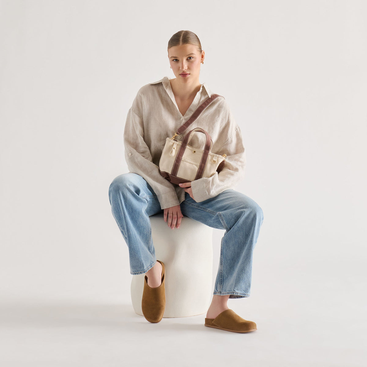 Joney Lt Brown Suede Flats | Dolce Vita Exclusive