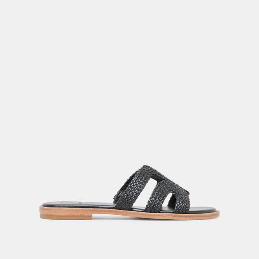 EMON Black Stella Slide Open-Toe Sandals | Dolce Vita Exclusive
