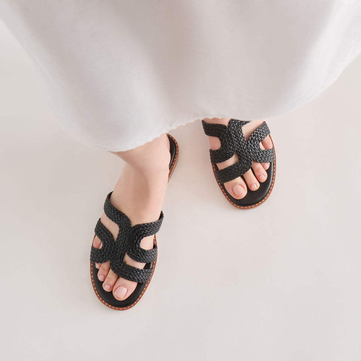 EMON Black Stella Slide Open-Toe Sandals | Dolce Vita Exclusive