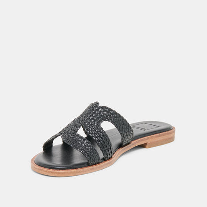 EMON Black Stella Slide Open-Toe Sandals | Dolce Vita Exclusive