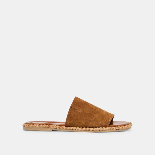 Ridge Chestnut Suede Sandals | Dolce Vita Smart Buy