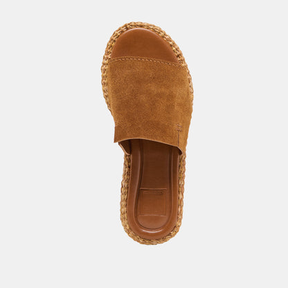 Ridge Chestnut Suede Sandals | Dolce Vita Smart Buy