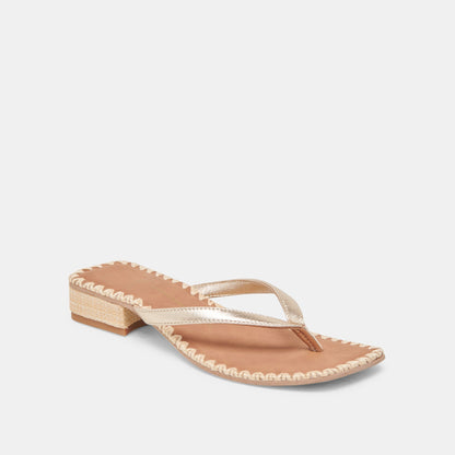 BARTY SANDALS GOLD METALLIC LEATHER
 – Dolce Vita | Dolce Vita Signature
