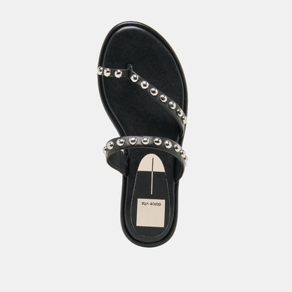 Amary Stud Black Leather Sandals | Dolce Vita Sale
