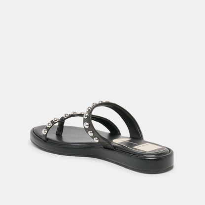 Amary Stud Black Leather Sandals | Dolce Vita Sale