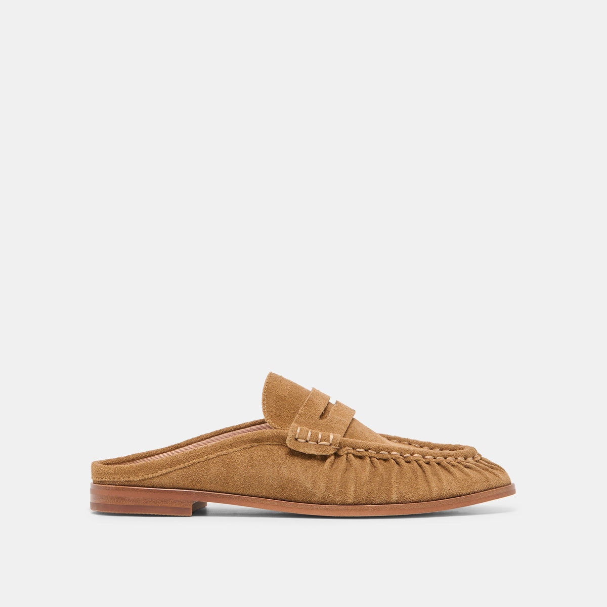 BETZY Lt Brown Suede Closed-Toe Slip-On Loafers | Dolce Vita Premium
