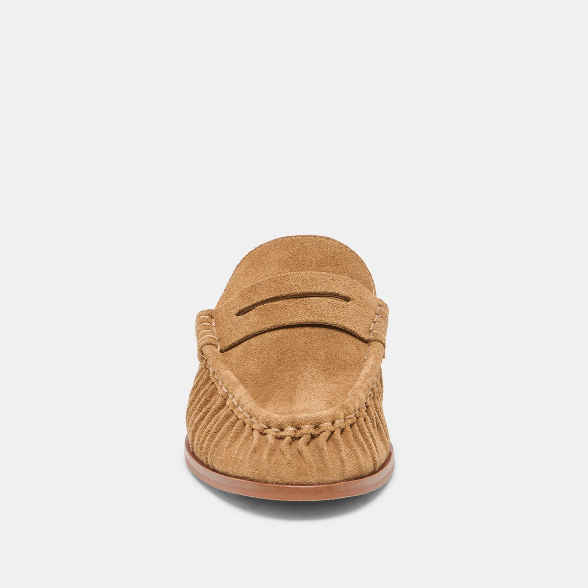 BETZY Lt Brown Suede Closed-Toe Slip-On Loafers | Dolce Vita Premium