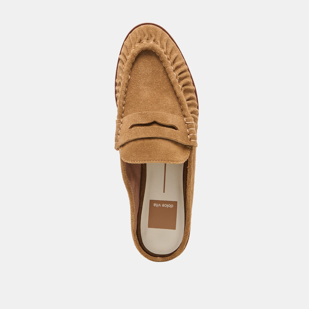 BETZY Lt Brown Suede Closed-Toe Slip-On Loafers | Dolce Vita Premium