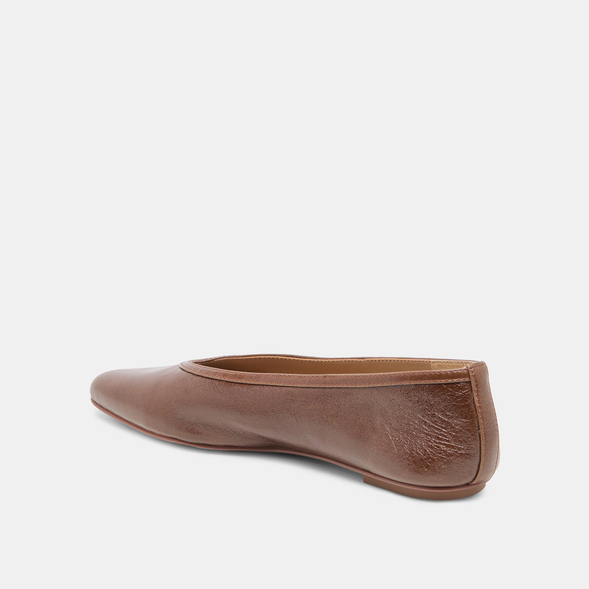CARET Russet Leather Pointed-Toe Ballet Flats | Dolce Vita Essential