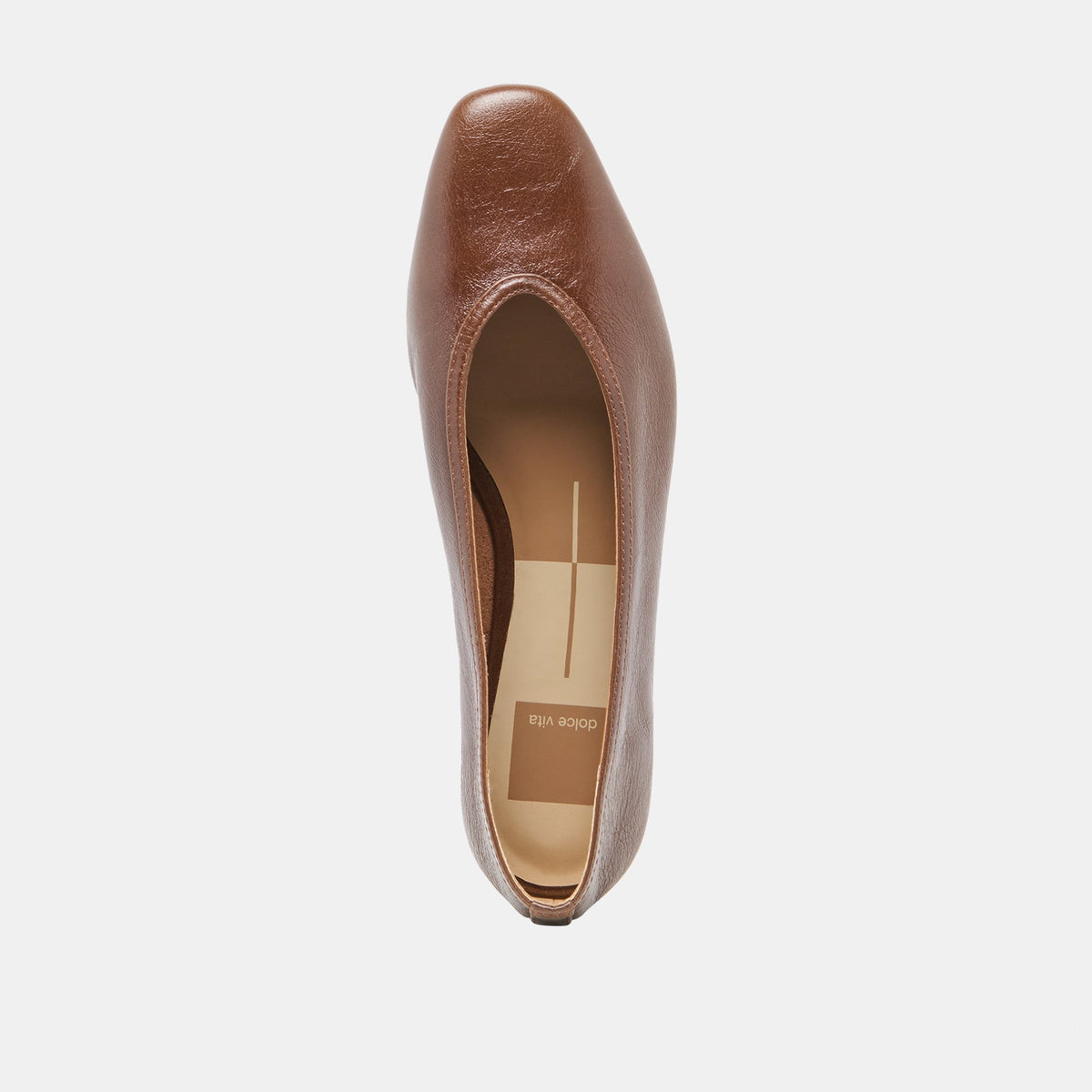 CARET Russet Leather Pointed-Toe Ballet Flats | Dolce Vita Essential