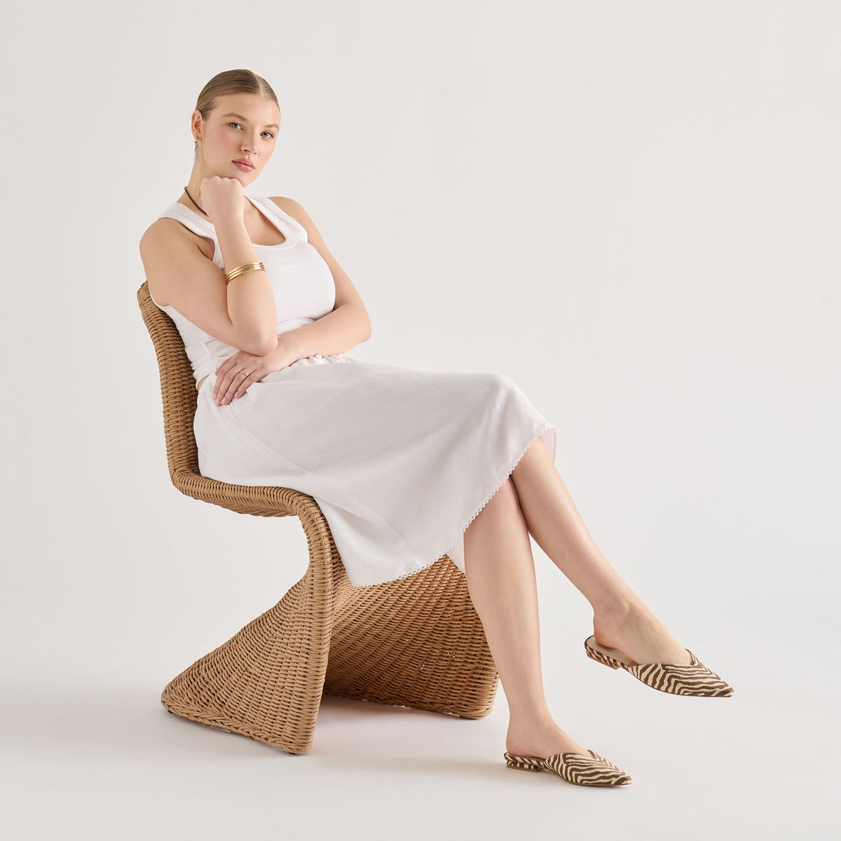 Elm Beige Zebra Raffia Flats | Dolce Vita Essential