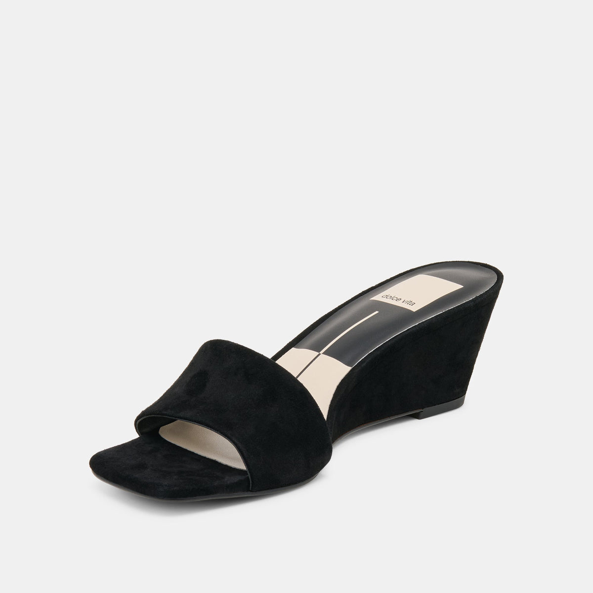 Qaily Onyx Suede Wedges | Dolce Vita Featured