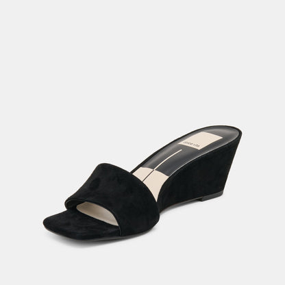 Qaily Onyx Suede Wedges | Dolce Vita Featured