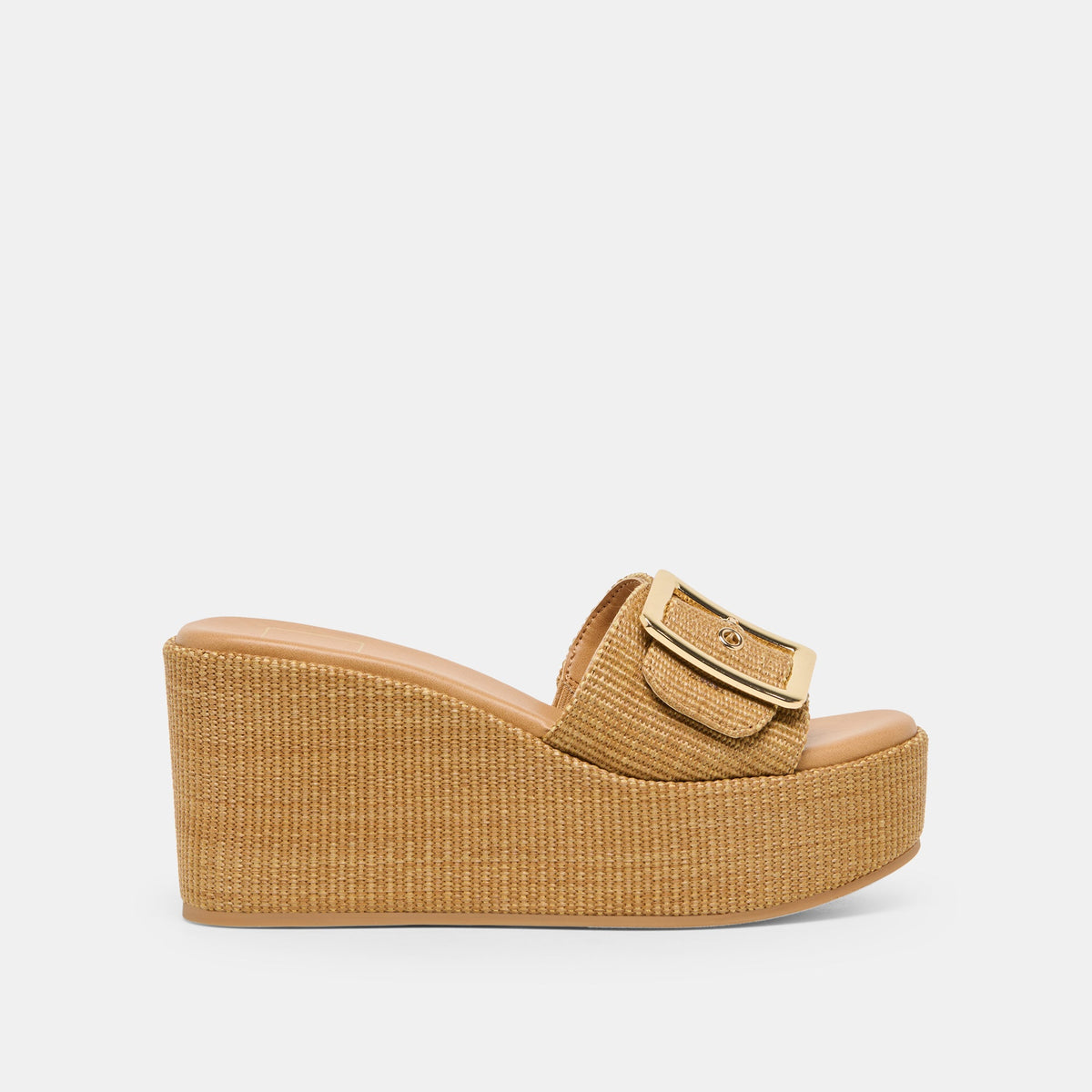 Jilian Wide Mocha Raffia Wedges | Dolce Vita Special Offer
