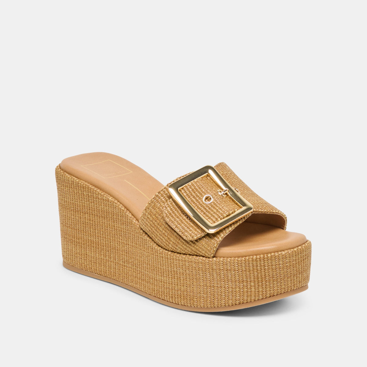 Jilian Wide Mocha Raffia Wedges | Dolce Vita Special Offer