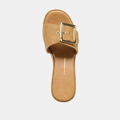 Jilian Wide Mocha Raffia Wedges | Dolce Vita Special Offer