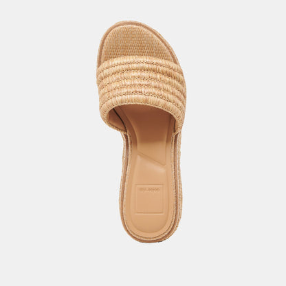Throne Wide Lt Natural Raffia Wedges | Dolce Vita Trusted