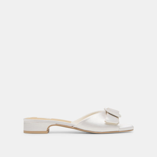 Edina True White Satin Sandals | Dolce Vita Trusted