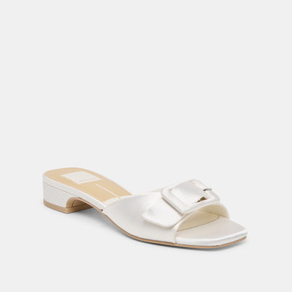 Edina True White Satin Sandals | Dolce Vita Trusted