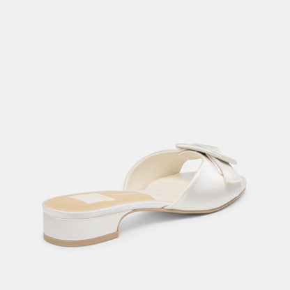 Edina True White Satin Sandals | Dolce Vita Trusted