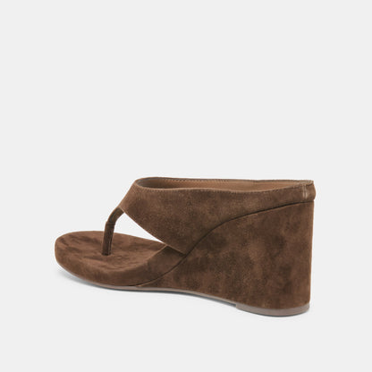 Hinna Dk Brown Suede Wedges | Dolce Vita Sale
