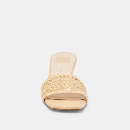 Qaily Wide Lt Natural Raffia Wedges | Dolce Vita Quality