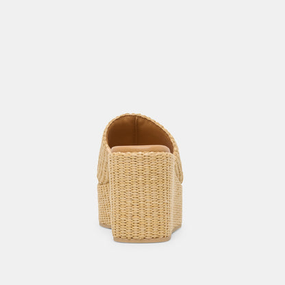 Joclyn Wide Lt Natural Raffia Wedges | Dolce Vita Sale