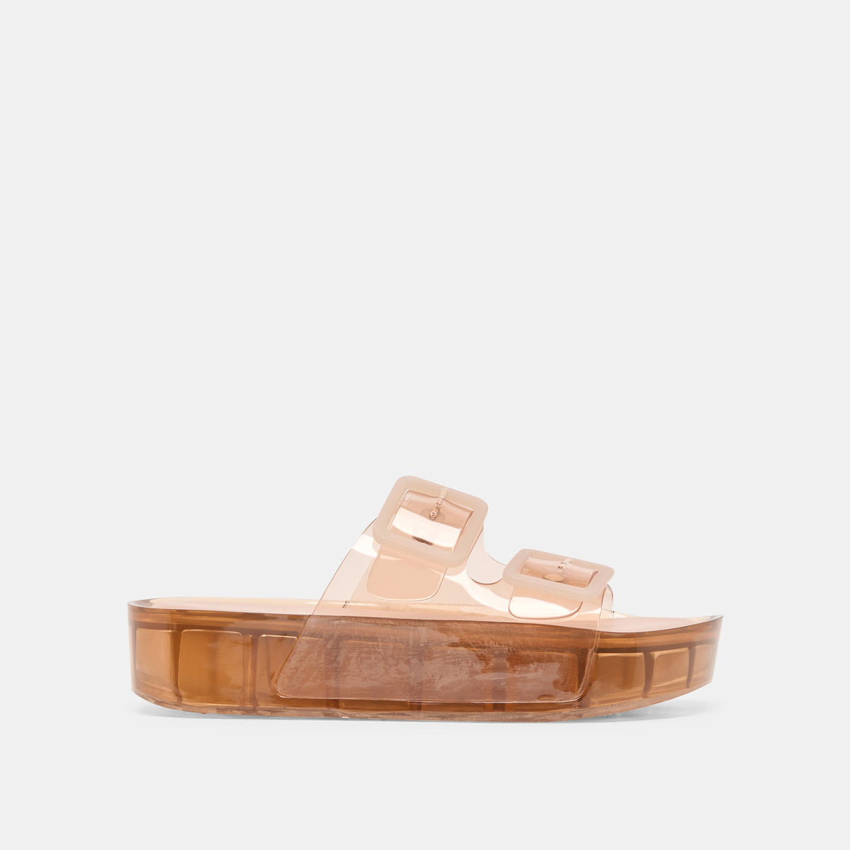 JULIO X Mocha Vinyl Jelly Platform Sandals | Dolce Vita Classic