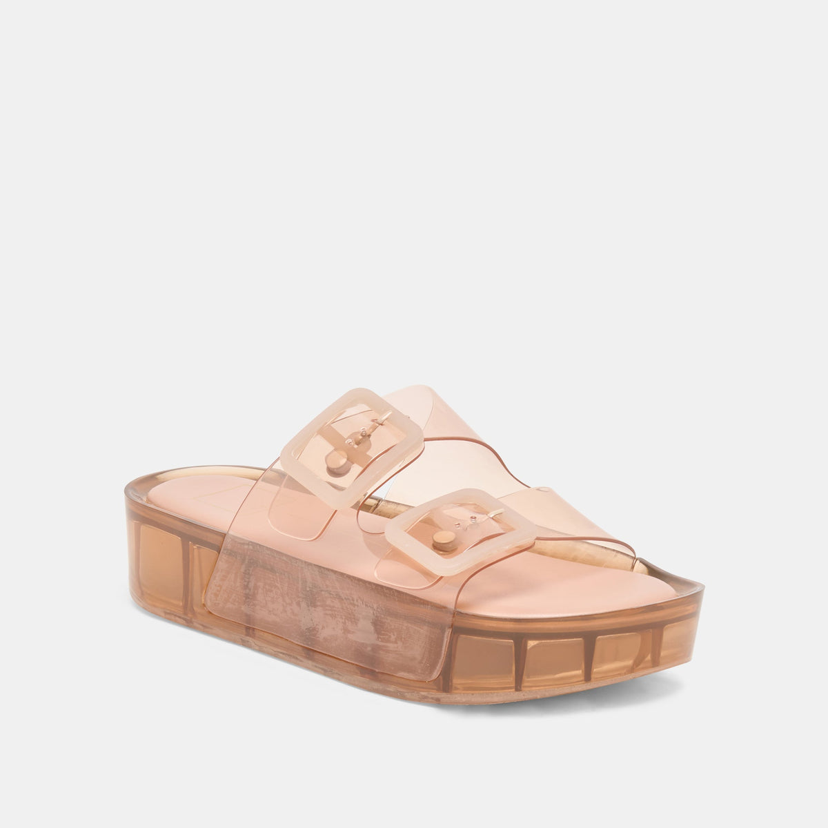 JULIO X Mocha Vinyl Jelly Platform Sandals | Dolce Vita Classic