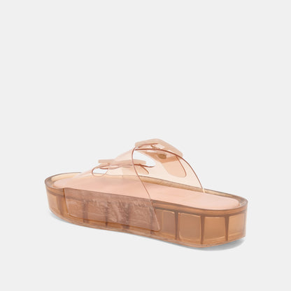 JULIO X Mocha Vinyl Jelly Platform Sandals | Dolce Vita Classic